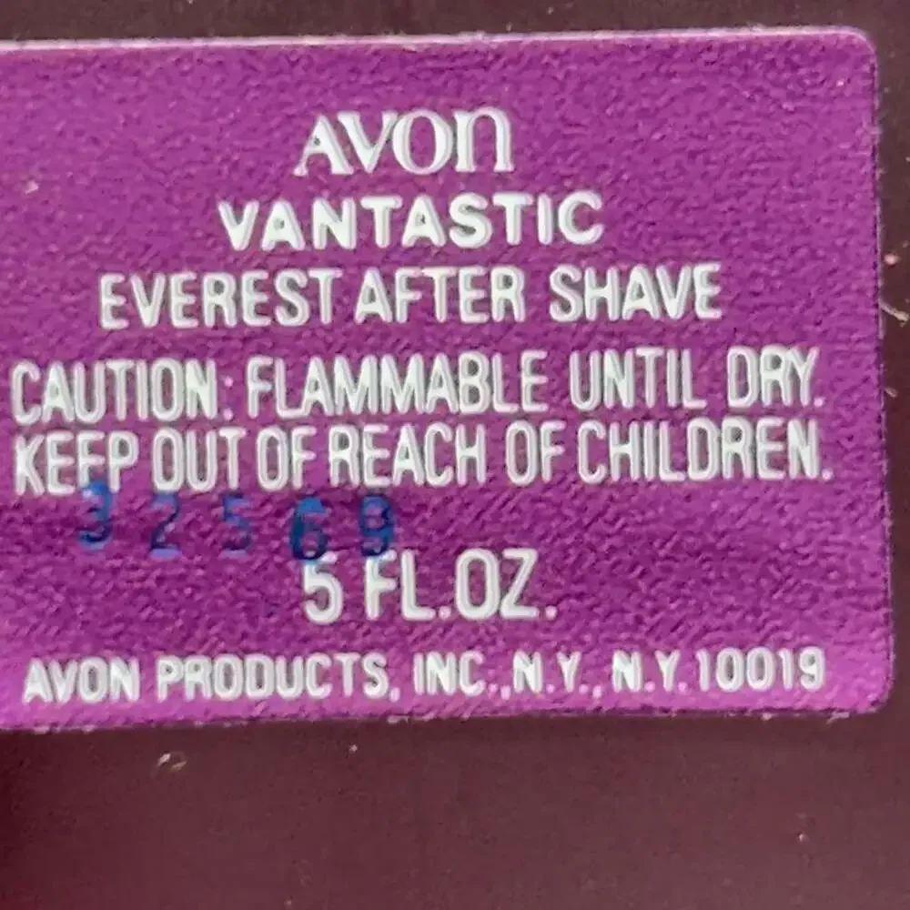 Vintage Avon Vantastic Everest After Shave Black Van Decanter with Box